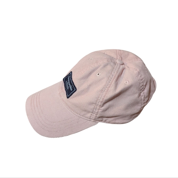 Abercrombie & Fitch Hat Powder Pink Corduroy Vintage Retro Baseball Cap - Picture 1 of 6